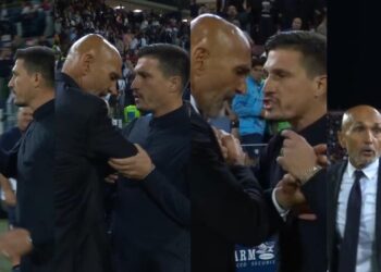 Spalletti-Pisacane, durissimo faccia a faccia a fine partita: rosso a entrambi